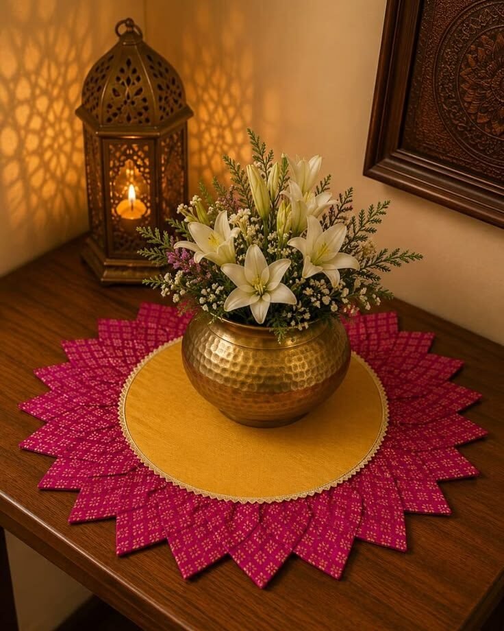 Royal Lotus Petal Puja Mat
